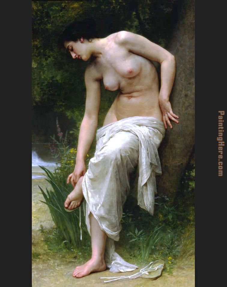After the Bath painting - William Bouguereau After the Bath art painting